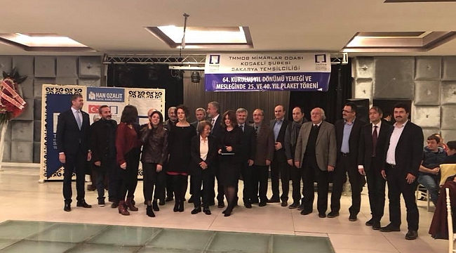 MİMAR CENGİZ ŞİŞMANA, MESLEKTE 25.YIL PLAKETİ!...