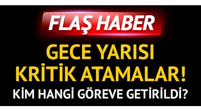 Erdoğan'dan gece yarısı kritik atamalar