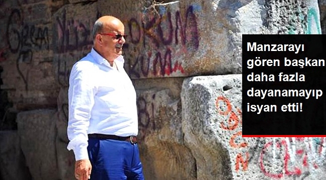 Manzarayı gören başkan dayanamayıp isyan etti