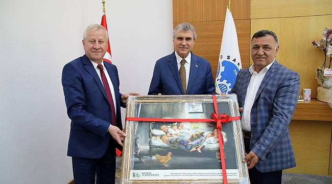 Başkan Adem Sarı'dan Ekrem Yüceye ziyaret...