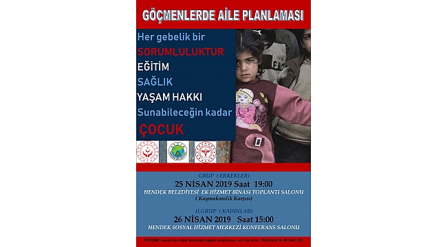 Göçmenlerde Aile Planlaması...