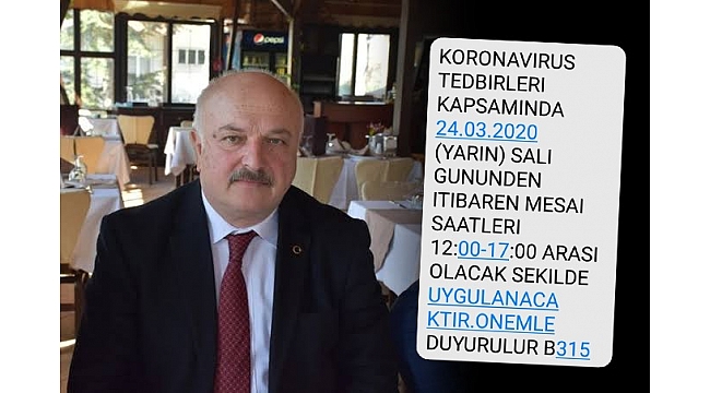 Esnaf Ve Sanatkarlar Odasının Çalışma Saatleri Değişti...