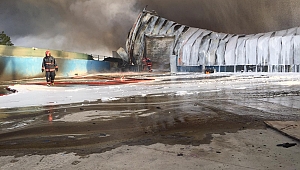 Geri dönüşüm fabrikası, alevlere teslim oldu...