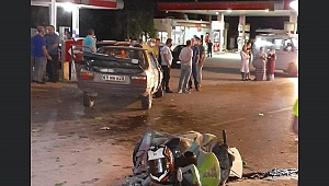 Motosiklet ile otomobil çarpıştı: 2 yaralı