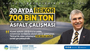 Başkan Yüce : Asfaltta rekor seviyeye ulaştık... 