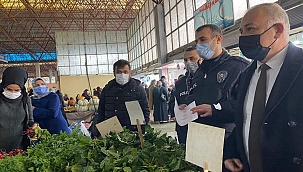 Pazaryerinde Zabıta ve Polisten Korona Denetimi... 