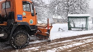Hendek zirvede kar ile mücadele başladı 