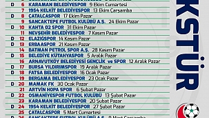 HENDEKSPOR'UN FİKSTÜRÜ BELLİ OLDU