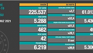 Korona Rakamları Temmuz Ayına Düşüşle Başladı