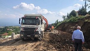 Muradiye'de heyelan sorunu çözülüyor
