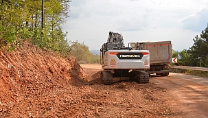 Kocatöngel yolunda genişletme çalışması...