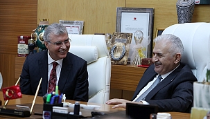 Başkan Yüce son Başbakanı ağırladı...