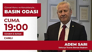Başkan Sarı, Basın Odasında...