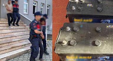 Akü ve mazot hırsızları jandarmadan kaçamadı