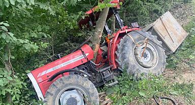 Hendek Karadere'de Traktör Devrildi...