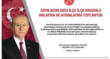 Hendek MHP'den Anlatma ve Aydınlatma Toplantısı