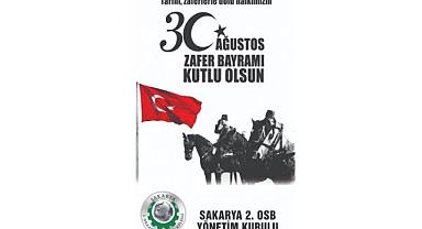 2.OSB'DEN 30 AĞUSTOS ZAFER BAYRAMI MESAJI