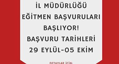 Eğitim görevlisi başvuruları alınmaya başlıyor