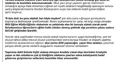 HENDEK BELEDİYESİNDEN AÇIKLAMA!