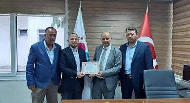 Müftü Murtaza Gür'den Başkan Yağlı'ya teşekkür belgesi