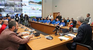 Yüce Başkan, şampiyon sporcularla buluştu.