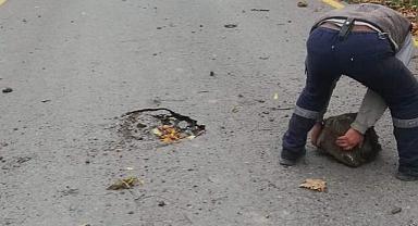 GÜNEY MAHALLESİ'NİN YOLLARI DEPREMDEN DOLAYI HASAR GÖRDÜ