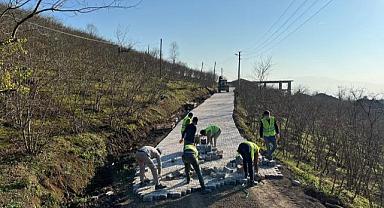 ESKİBIÇKI VE BÜYÜKDERE MAHALLELERİ KİLİTLİ PARKE İLE BULUŞTU