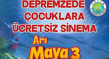 HENDEK’TE DEPREMZEDE ÇOCUKLAR İÇİN ÜCRETSİZ SİNEMA