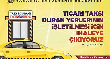 Büyükşehir Ticari Taksi Durak Yerlerinin İşletilmesi İçin İhaleye Çıkıyor
