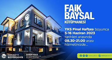Faik Baysal Kütüphanesi YKS Adaylarını Bekliyor