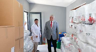 Başkan Ekrem Yüce Aşevi’ndeki Üretimi İnceledi