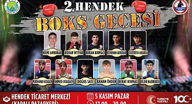 2. HENDEK BOKS TURNUVASI 5 KASIM’DA KAPALI PAZAR YERİNDE