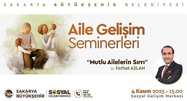 Büyükşehir Aile Gelişim Seminerleri Başlıyor