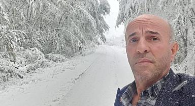 Bakacak'a kar yağdı!