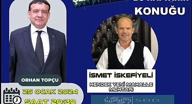 Muhtar İskefiyeli, Şehrin Nabzı Programında, soruları cevaplayacak!