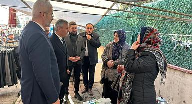 MENDERES AYVAZ, CUMARTESİ PAZARINI ZİYARET ETTİ