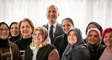 BAŞKAN BABAOĞLU, KIZANLIK MAHALLESİ DİKİŞ KURSUNU ZİYARET ETTİ