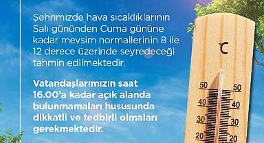 Büyükşehir’den hava sıcaklıkları için kritik uyarı: “Mümkün olduğunca evde kalalım”