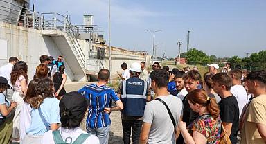Yabancı öğrenciler Büyükşehir’in atık su arıtma tesisine hayran kaldı!