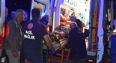 Dikmen'de Şarampole yuvarlanan otomobilde sıkışan 2 kişi yaralandı!