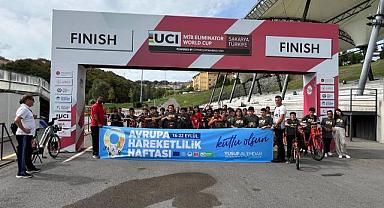 İlkokul minikleri vadide Büyükşehir’in ‘hareket’ gününde pedal çevirdi