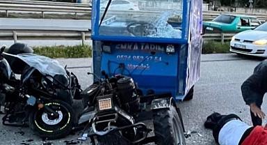 Hendek’te motosiklet ile pat pat çarpıştı!