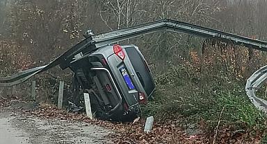 Cip devrildi: Sürücü yaralandı!