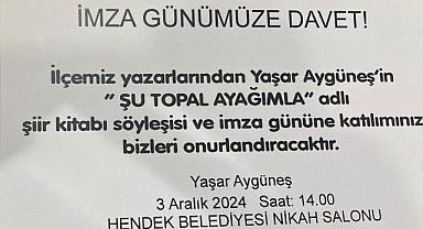 Şair Yaşar Aygüneş’ten imza ve söyleşi programına davet!