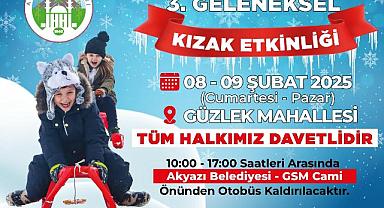 Akyazı Belediyesi’nden hafta sonu kızak etkinliği!