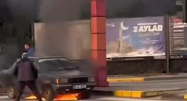 Yanan araç kullanılamaz hale geldi.