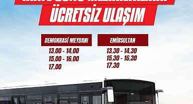 Büyükşehir'den arife günü mezarlıklara ücretsiz ulaşım