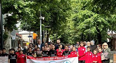 KARATE SPOR KULÜBÜ SAĞLIK ÇALIŞANLARI İLE  “SAĞLIK” İÇİN YÜRÜDÜ