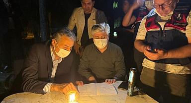 Başkan Alemdar Vali Doğan’la birlikte yangın bölgesinde!