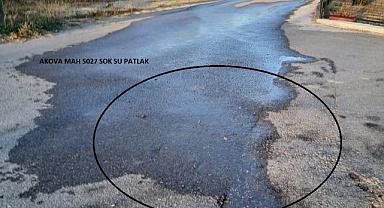 Akova'da sular yola akıyor...